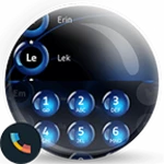 theme dialer spheresblue drupe android application logo